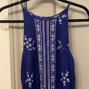 Lightweight linen print dress